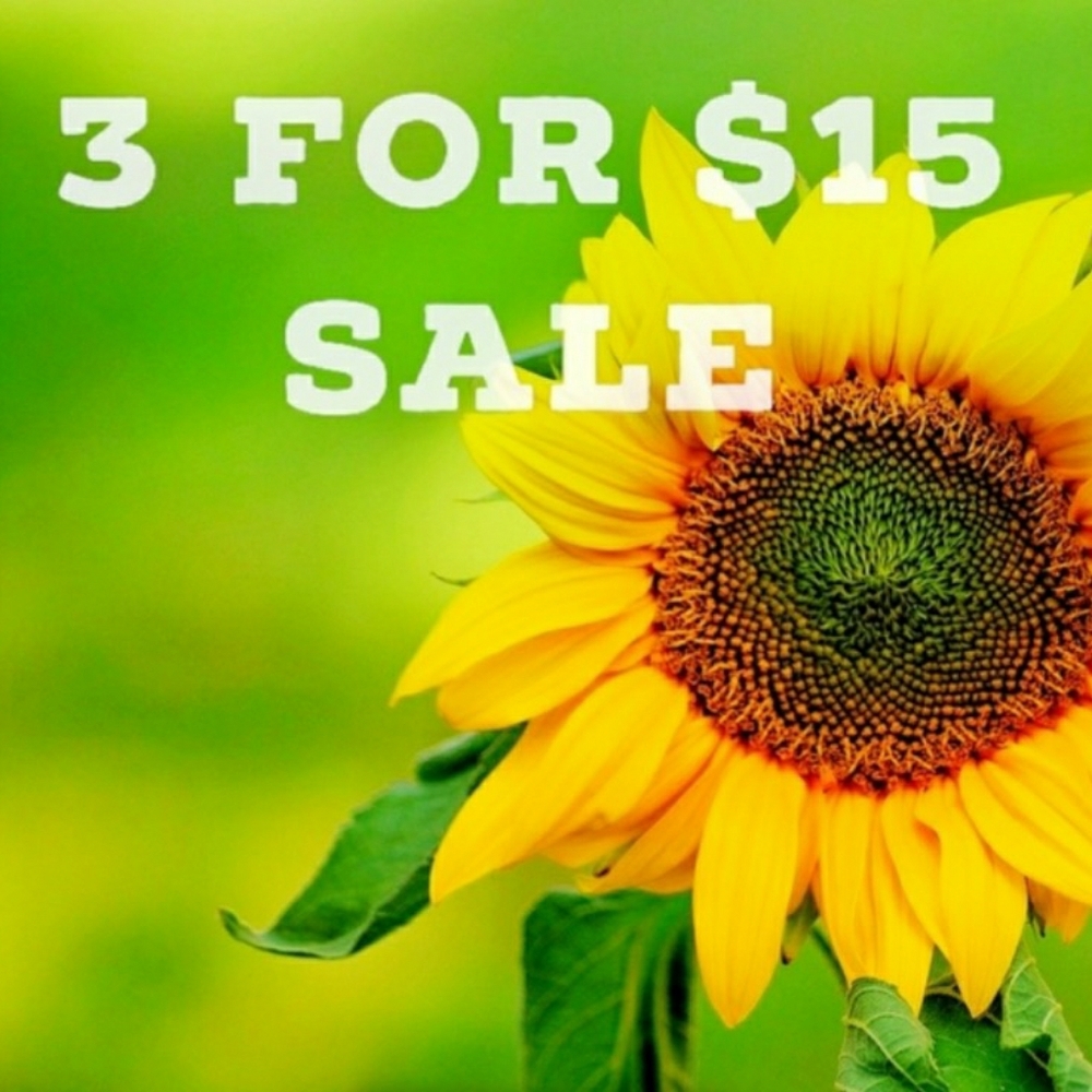 3 for $15